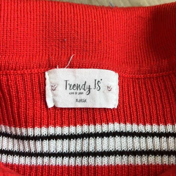 Trendy Girls’ Striped Half Zip Sweater Top Pullover Size XL - Picture 5 of 6